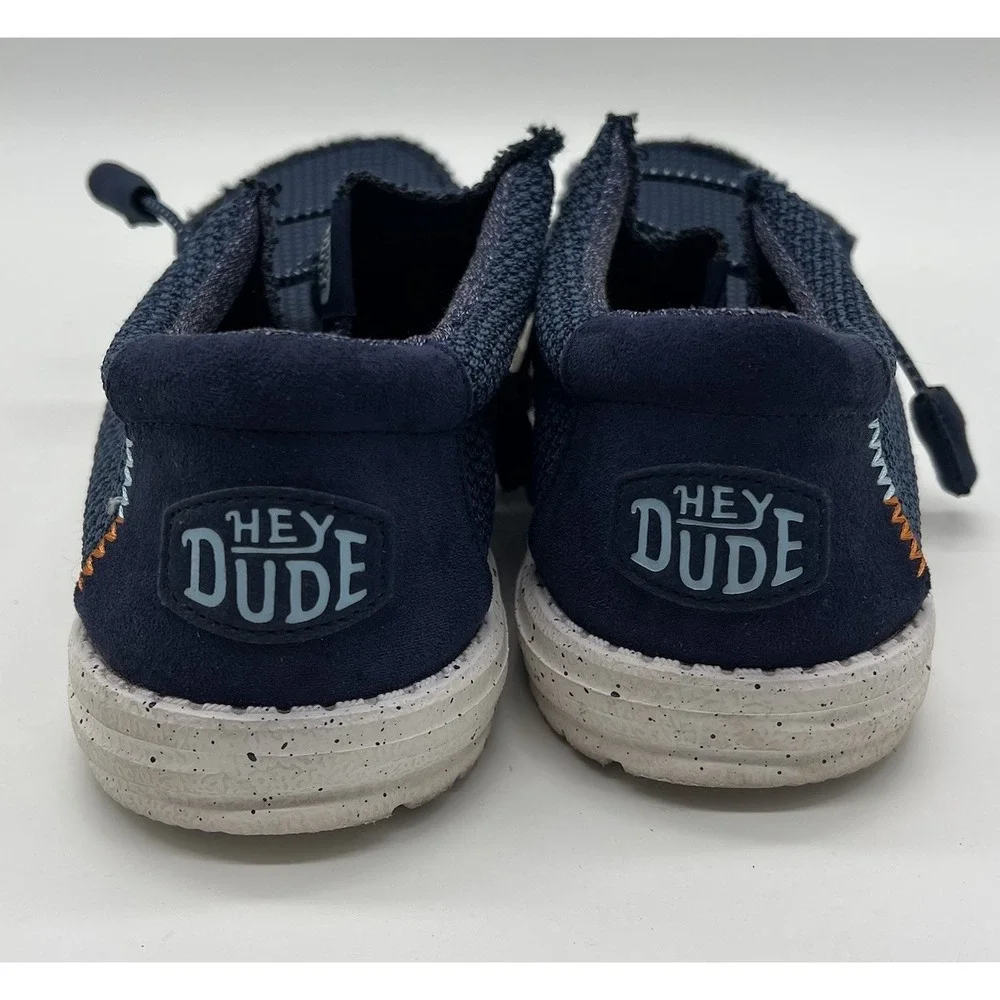 Hey Dude Shoes Men's Sz‎ 8 Navy Wally Sport Mesh Slip On Loafers Casual